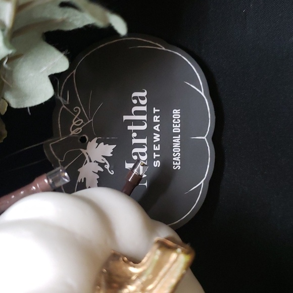 Martha Stewart NWT Pumpkins and Pine Cones Lighted Wreath - Picture 2 of 8